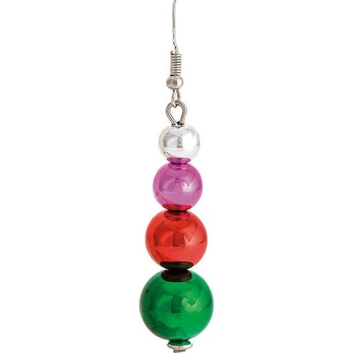 Rain : Multicolored Holiday Ornament Earrings - Rain : Multicolored Holiday Ornament Earrings