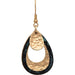 Rain : Patina Gold Layered Hammered Teardrops Earring - Rain : Patina Gold Layered Hammered Teardrops Earring