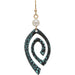 Rain : Patina Pearl Top Ellipse Spiral Earrings - Rain : Patina Pearl Top Ellipse Spiral Earrings