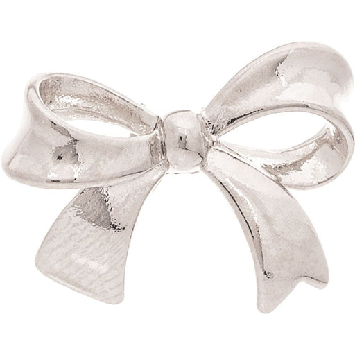 Rain : Silver 14k Plated Hypoallergenic Ribbon Bow Post Earrings - Rain : Silver 14k Plated Hypoallergenic Ribbon Bow Post Earrings