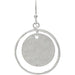 Rain : Silver Circle Inner Disc Dangle Earring - Rain : Silver Circle Inner Disc Dangle Earring