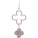 Rain : Silver Clear Crystal Pave Clovers Earrings - Rain : Silver Clear Crystal Pave Clovers Earrings