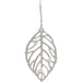 Rain : Silver Crystal Cutout Mini Leaf Earring - Rain : Silver Crystal Cutout Mini Leaf Earring