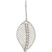 Rain : Silver Crystal Line Mini Leaf Earring - Rain : Silver Crystal Line Mini Leaf Earring