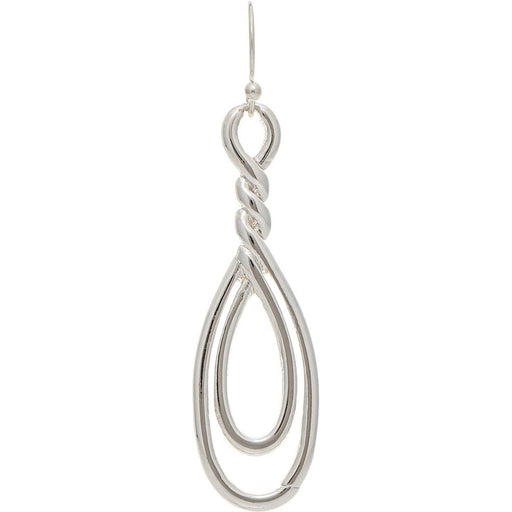 Rain : Silver Double Twist Infinity Earrings - Rain : Silver Double Twist Infinity Earrings