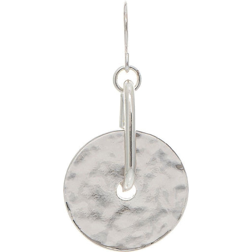 Rain : Silver Looped Disc Earrings - Rain : Silver Looped Disc Earrings