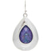 Rain : Silver Purple Glow Center Teardrop Earrings - Rain : Silver Purple Glow Center Teardrop Earrings