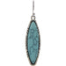 Rain : Silver Turquoise Southwest Look Ellipse Earring - Rain : Silver Turquoise Southwest Look Ellipse Earring