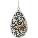 Rain : Two Tone Abalone Silver Swirl Butterfly Earring - Rain : Two Tone Abalone Silver Swirl Butterfly Earring