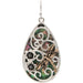 Rain : Two Tone Abalone Silver Swirl Dragonfly Earring - Rain : Two Tone Abalone Silver Swirl Dragonfly Earring