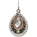 Rain : Two Tone Antiqued Finish Crystal Drop Earrings - Rain : Two Tone Antiqued Finish Crystal Drop Earrings