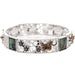 Rain : Two Tone Flowers & Butterfly Swirl Bracelet - Rain : Two Tone Flowers & Butterfly Swirl Bracelet