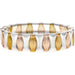 Rain : Two Tone Nesting Shapes Row Bracelet - Rain : Two Tone Nesting Shapes Row Bracelet