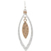 Rain : Two Tone Wrapped Ellipse Tab Bar Earring - Rain : Two Tone Wrapped Ellipse Tab Bar Earring