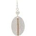 Rain : Two Tone Wrapped Oval Pearl Top Earrings - Rain : Two Tone Wrapped Oval Pearl Top Earrings