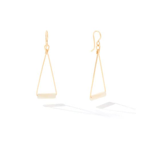 Ronaldo Jewelry : Color Your World Earrings in Gold- Mother Of Pearl - Ronaldo Jewelry : Color Your World Earrings in Gold- Mother Of Pearl