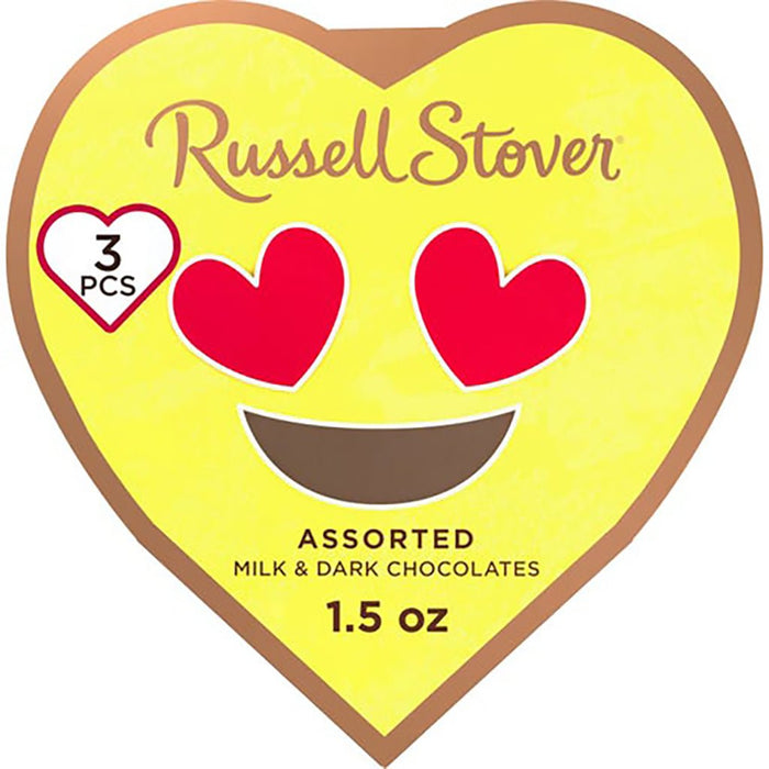 Russell Stover : Assorted Chocolates Conversation Text Heart box, 1.5 oz. - Russell Stover : Assorted Chocolates Conversation Text Heart box, 1.5 oz.