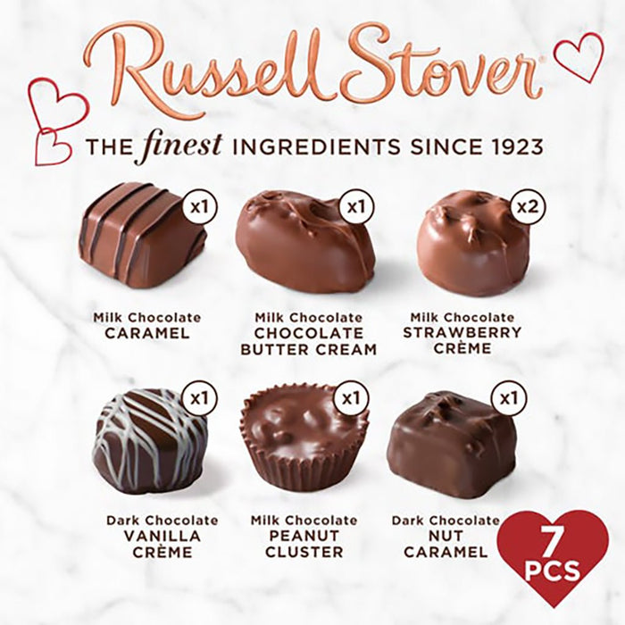 Russell Stover : Assorted Chocolates Tween Heart Box, 4.03 oz. - Russell Stover : Assorted Chocolates Tween Heart Box, 4.03 oz.