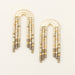 Scout Curated Wears : Chromacolor Miyuki Rainbow Fringe Earring - Pewter Multi/Gold - Scout Curated Wears : Chromacolor Miyuki Rainbow Fringe Earring - Pewter Multi/Gold