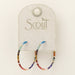 Scout Curated Wears : Chromacolor Miyuki Small Hoop - Desert Blue Multi/Silver - Scout Curated Wears : Chromacolor Miyuki Small Hoop - Desert Blue Multi/Silver