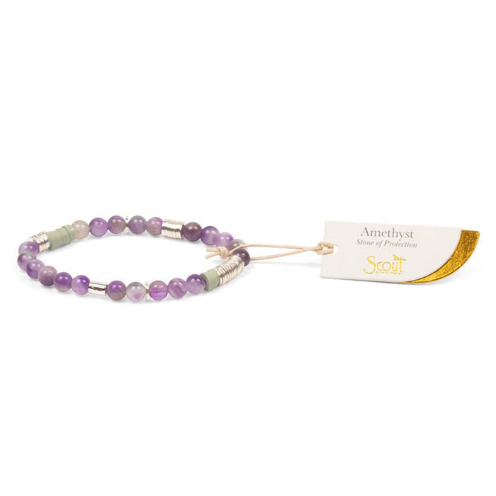 Scout Curated Wears : Intermix Stone Stacking Bracelet Amethyst Stone of Protection - Scout Curated Wears : Intermix Stone Stacking Bracelet Amethyst Stone of Protection