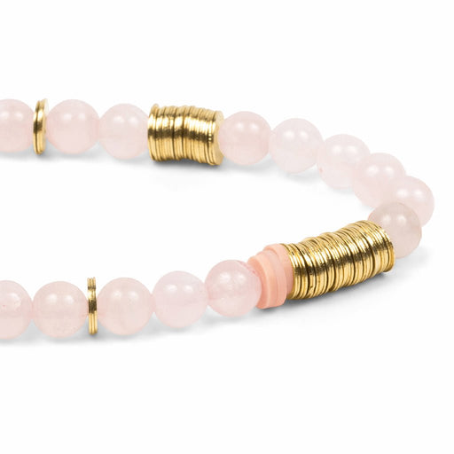 Scout Curated Wears : Intermix Stone Stacking Bracelet - Rose Quartz Stone of the Heart - Scout Curated Wears : Intermix Stone Stacking Bracelet - Rose Quartz Stone of the Heart