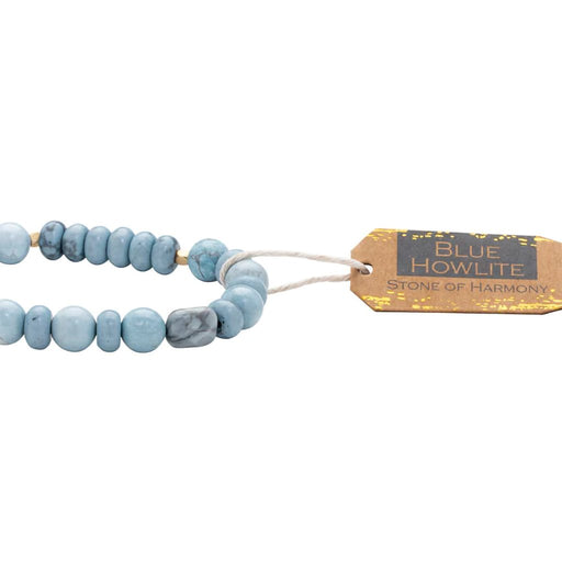 Scout Curated Wears : Stone Stack Bracelet Blue Howlite - Stone of Harmony - Scout Curated Wears : Stone Stack Bracelet Blue Howlite - Stone of Harmony