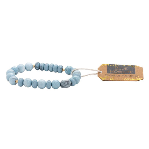 Scout Curated Wears : Stone Stack Bracelet Blue Howlite - Stone of Harmony - Scout Curated Wears : Stone Stack Bracelet Blue Howlite - Stone of Harmony