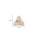 Shanore : 14KT Gold Vermeil Trinity Knot with White Cubic Zirconias Earrings - Shanore : 14KT Gold Vermeil Trinity Knot with White Cubic Zirconias Earrings