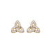 Shanore : 14KT Gold Vermeil Trinity Knot with White Cubic Zirconias Earrings - Shanore : 14KT Gold Vermeil Trinity Knot with White Cubic Zirconias Earrings