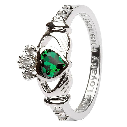 Shanore : Claddagh Birthstone Ring – May - Shanore : Claddagh Birthstone Ring – May