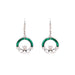 Shanore : Green Malachite Sterling Silver Claddagh Drop Earrings - Shanore : Green Malachite Sterling Silver Claddagh Drop Earrings