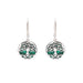 Shanore : Green Malachite Sterling Silver Tree of Life Drop Earrings - Shanore : Green Malachite Sterling Silver Tree of Life Drop Earrings