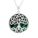 Shanore : Green Malachite Sterling Silver Tree of Life Pendant - Shanore : Green Malachite Sterling Silver Tree of Life Pendant