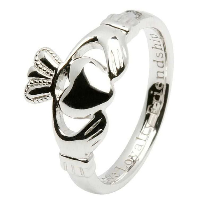 Shanore : Ladies Claddagh Comfort fit Silver Ring - Shanore : Ladies Claddagh Comfort fit Silver Ring