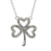 Shanore : Open Shamrock Necklace Embellished With Crystals - Shanore : Open Shamrock Necklace Embellished With Crystals