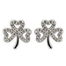 Shanore : Shamrock Stud Earrings Adorned With Crystals - Shanore : Shamrock Stud Earrings Adorned With Crystals