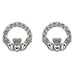 Shanore : Silver Claddagh Earrings With Crystals - Shanore : Silver Claddagh Earrings With Crystals