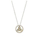 Shanore : Sterlin Silver CZ Trinity Knot Necklace with Gold Plate - Shanore : Sterlin Silver CZ Trinity Knot Necklace with Gold Plate