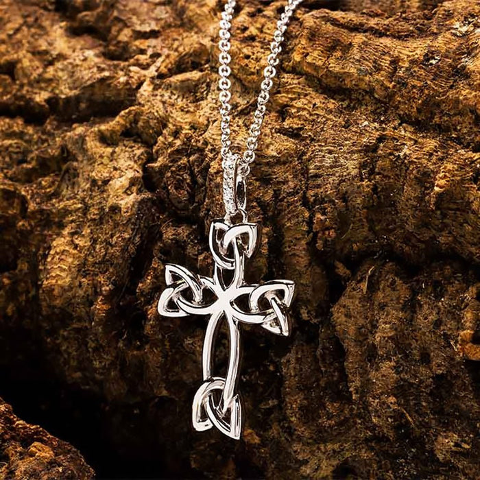 Shanore : Sterling Silver CZ Celtic Cross - Shanore : Sterling Silver CZ Celtic Cross