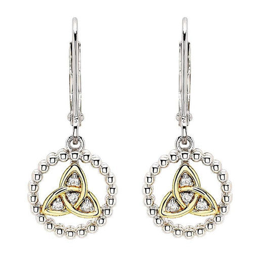 Shanore : Sterling Silver CZ Trinity Drop Earrings - Shanore : Sterling Silver CZ Trinity Drop Earrings