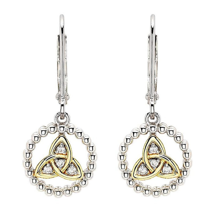 Shanore : Sterling Silver CZ Trinity Drop Earrings - Shanore : Sterling Silver CZ Trinity Drop Earrings