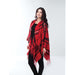 Simply Noel : Red Plaid Hooded Wrap - Simply Noel : Red Plaid Hooded Wrap