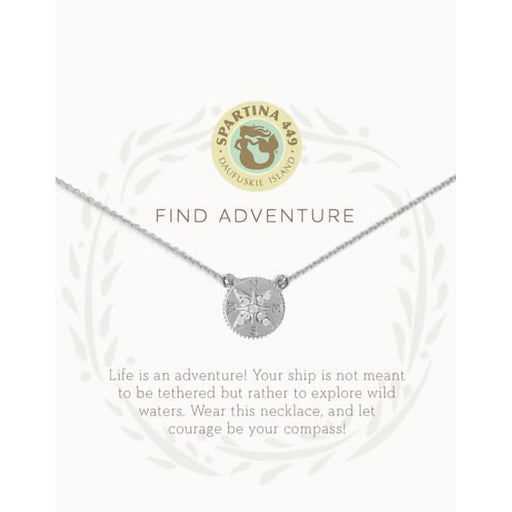 Spartina 449 :Sea La Vie Necklace Adventure/Compass - Sliver - Spartina 449 :Sea La Vie Necklace Adventure/Compass - Sliver