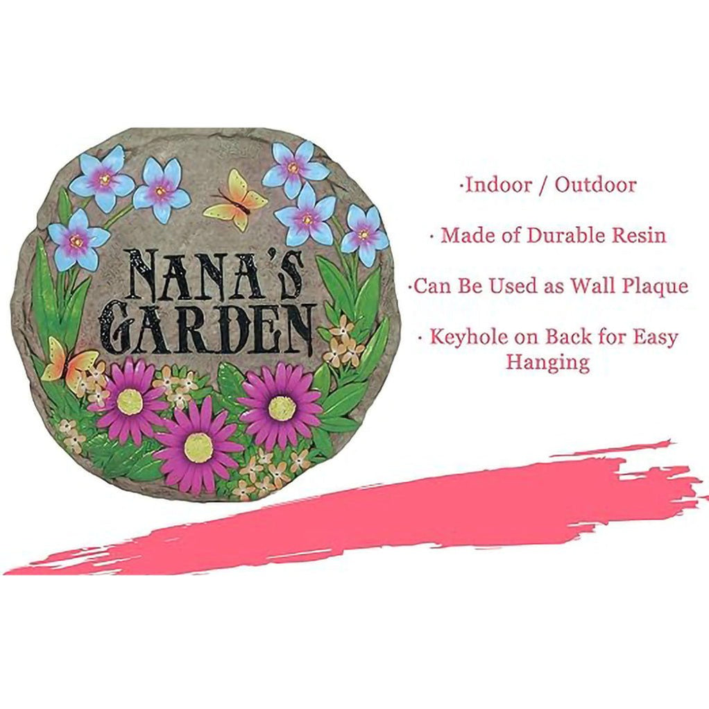 Spoontiques Mom's Garden Stepping Stone - Wandschild Oder Trittstein Aus Harz, Für Innen & Außen