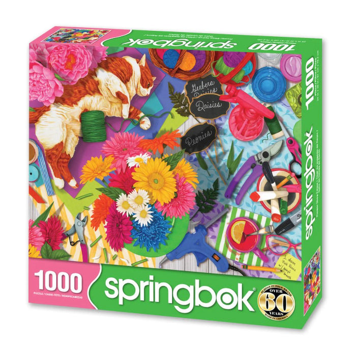 Springbok : Flower Shop Feline - 1000 Piece Jigsaw Puzzle - Springbok : Flower Shop Feline - 1000 Piece Jigsaw Puzzle