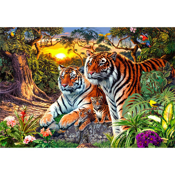 Springbok : Hidden Tigers 400 Piece Jigsaw Puzzle - Springbok : Hidden Tigers 400 Piece Jigsaw Puzzle