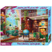 Springbok puzzle box featuring a library scene with books, furniture, and decorative elements.
