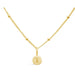 Stia : Mini Love Letter Necklace in Gold - T - Stia : Mini Love Letter Necklace in Gold - T