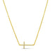 Stia : Pavé Sideways Cross in Gold - Stia : Pavé Sideways Cross in Gold